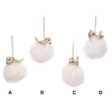 Ornament pentru brad, alb, 8 cm, Xmas Bird - Simona's Christmas