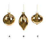 Glob din sticla, auriu, 8 cm, Jousch - Simona's Christmas