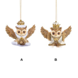 Ornament pentru brad, bufnita, auriu, 14 cm, Baroque - Simona's Christmas