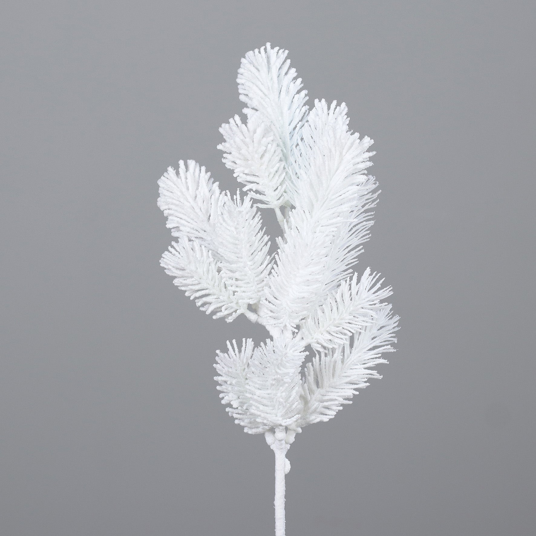 Ramura decorativa Pin, alb, 48 cm - Simona's Christmas