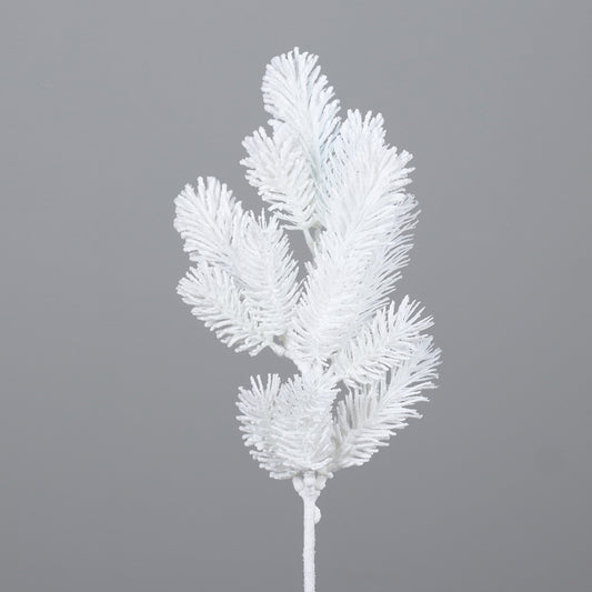 Ramura decorativa Pin, alb, 48 cm - Simona's Christmas