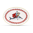 Platou din portelan, 34 cm, Il Viaggio di Nettuno Dolphin White - GINORI 1735