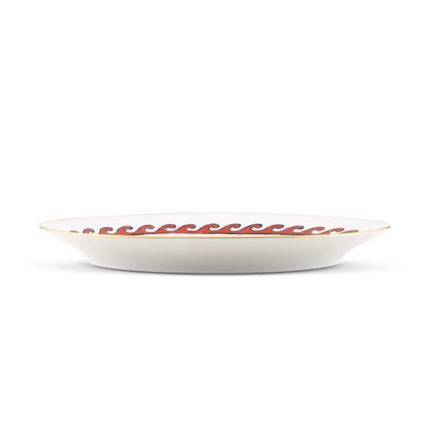 Platou din portelan, 34 cm, Il Viaggio di Nettuno Dolphin White - GINORI 1735
