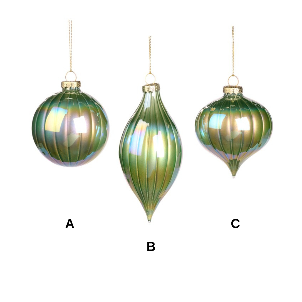 Glob de sticla, verde, 8 cm, Sylvain - Simona's Christmas