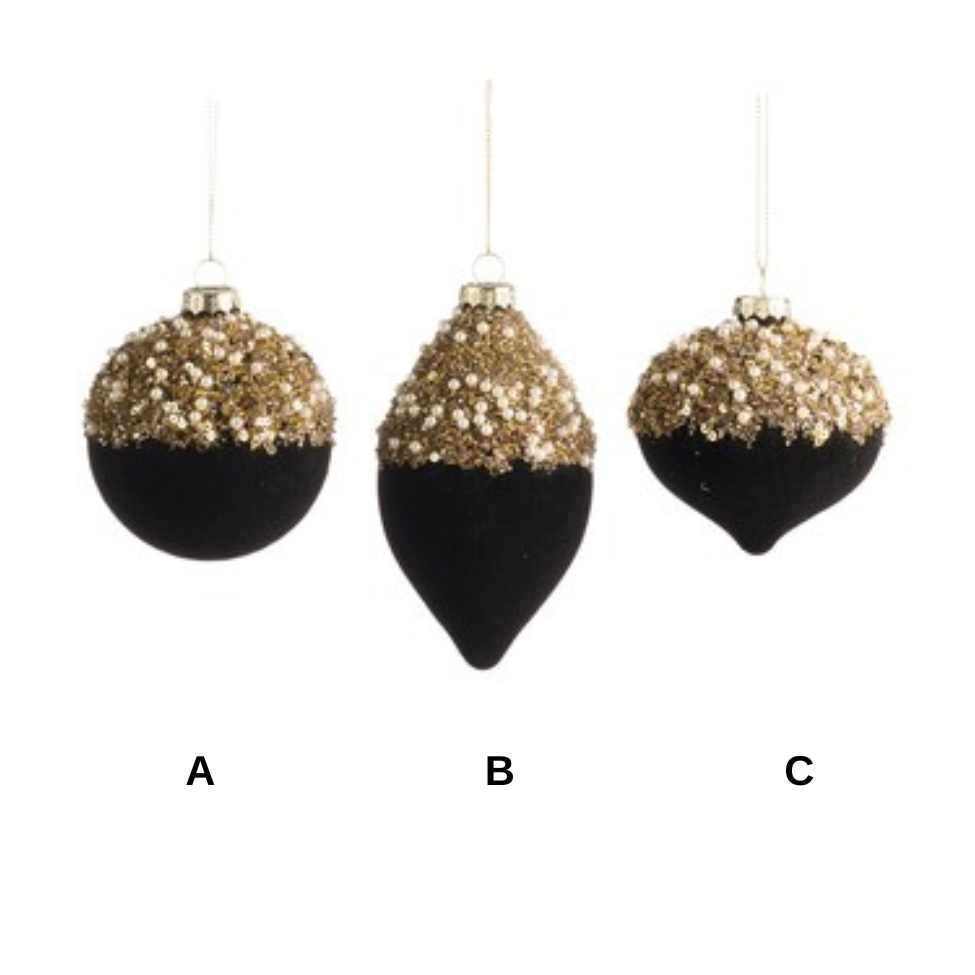 Glob decorativ, negru, 8 cm, Laurent - Simona's Christmas