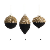 Glob decorativ, negru, 8 cm, Laurent - Simona's Christmas