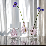 Vaza din sticla, roz, 10.5 cm, Infiore - SIMONA'S COLLECTION