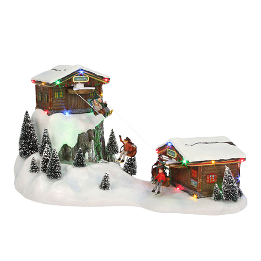 Cutie muzicala Ski Lift, 23.5 cm - Simona's Christmas