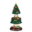 Cutie muzicala Brad de Craciun cu trenulet, 45 cm - Simona's Christmas