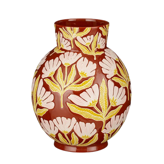 Vaza din cermica, burgundy, 30 cm, Nuri - Simona's Christmas