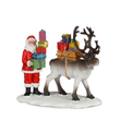 Decoratiune Mos Craciun cu Ren, 8.5 cm - Simona's Christmas