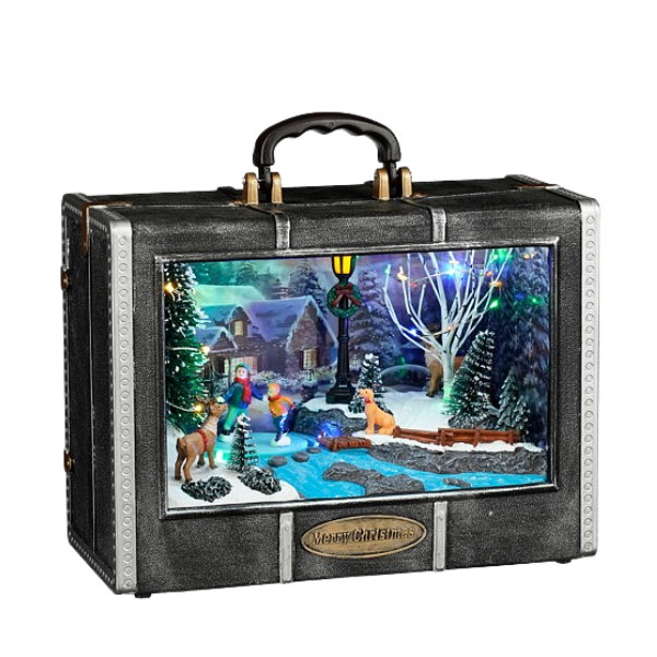 Cutie muzicala Merry Suitcase, 26 cm - Simona's Christmas