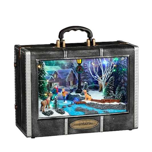 Cutie muzicala Merry Suitcase, 26 cm - Simona's Christmas
