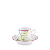 Set 2 cesti pentru espresso si farfurie, 80 ml, Florenza Acanto - GINORI 1735