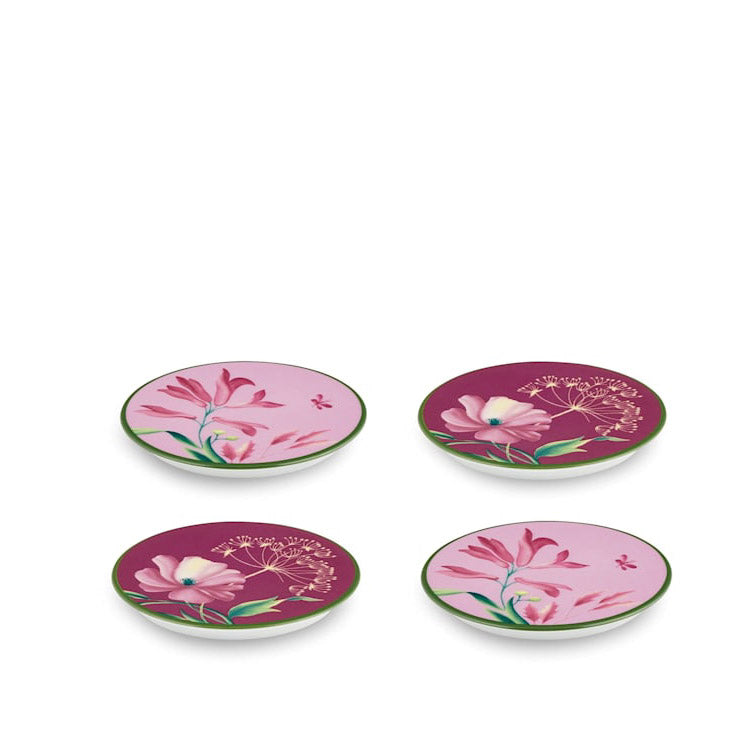 Set 4 suporturi pentru pahar, 9.5 cm, Florenza Malva - GINORI 1735