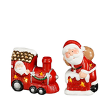 Decoratiune  Red Train Santa, LED, 11 cm - Simona's Christmas