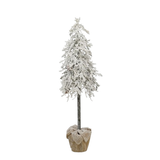 Pin decorativ cu aspect inzapezit, 120 cm - Simona's Christmas