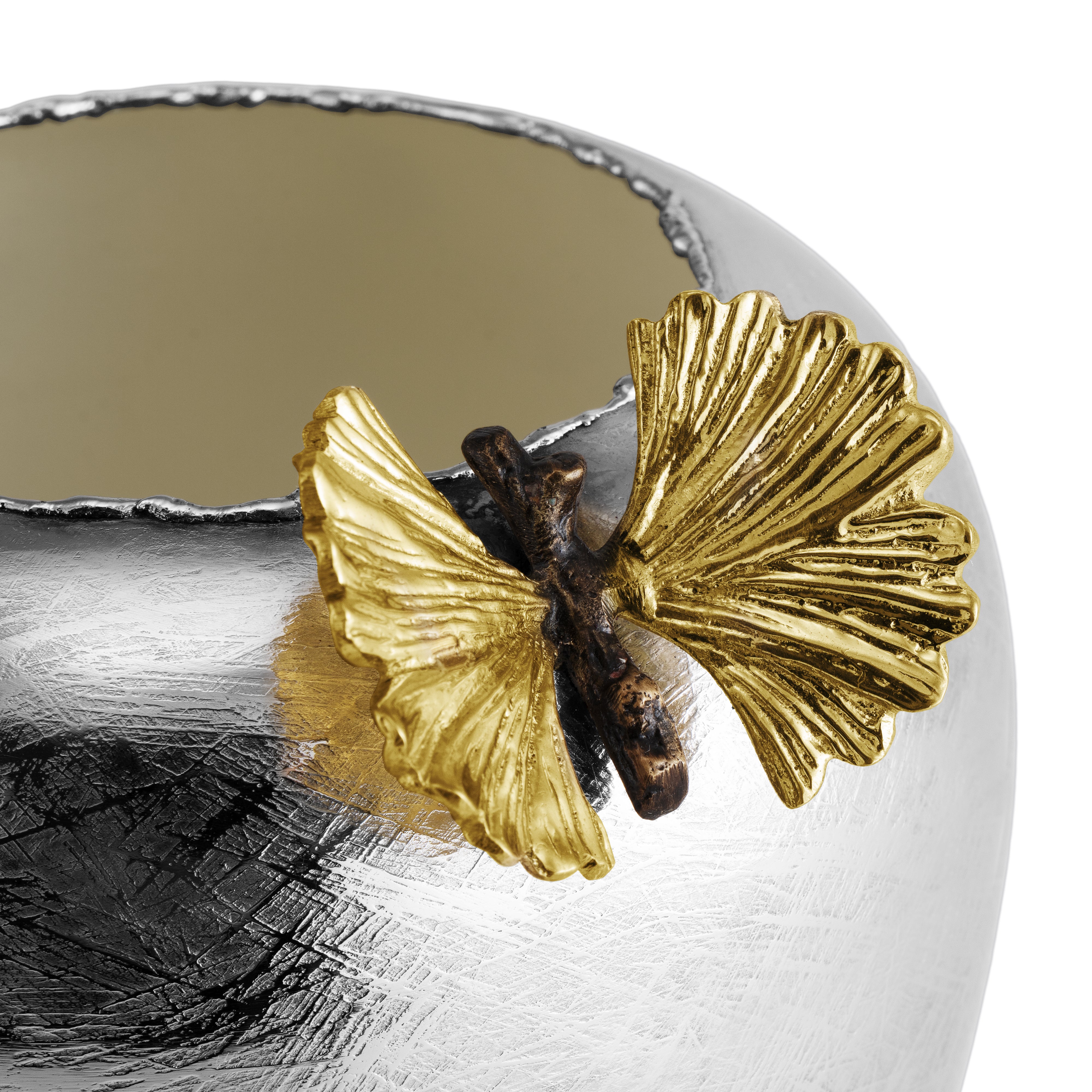 Vaza din otel inoxidabil, 19 cm, Butterfly Ginkgo - Michael Aram
