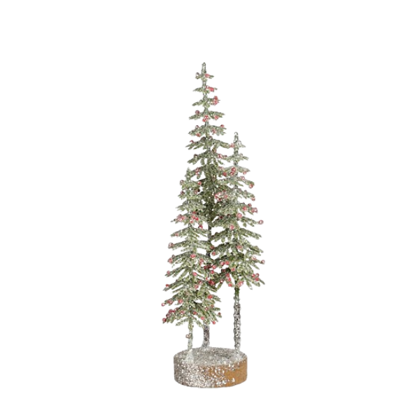 Decoratiune 3 brazi coniferi, 26 cm - Simona's Christmas