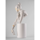 Statueta din portelan Reflections of Nature - Her by Ernest Massuet, 53 cm, alb - LLADRO