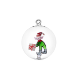 Glob din sticla, Spiridus verde, 8 cm, Christmas Tales by Alessandra Baldereschi - ICHENDORF