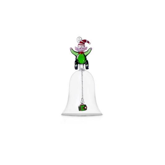 Clopotel decorativ din sticla, Spiridus verde, 12 cm, Christmas Tales by Alessandra Baldereschi - ICHENDORF