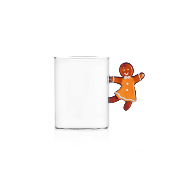 Cana din sticla, Mrs Gingerbread, 10 cm, Sweet & Candy by Alessandra Baldereschi - ICHENDORF