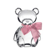 Sculptura din cristal Teddy Bear cu funda roz - VISTA ALEGRE