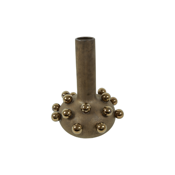 Vaza din ceramica, 19  cm, bronz, Bolivar - Simona's Christmas