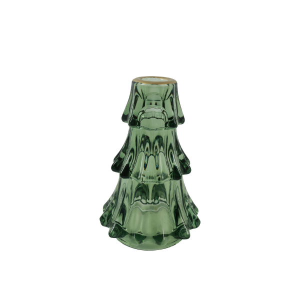Sfesnic din sticla, verde, 15 cm, Umina - Simona's Christmas