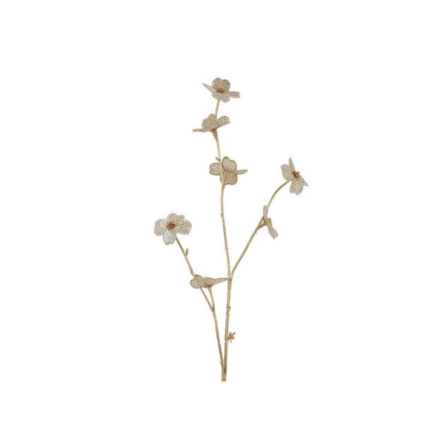 Floare decorativa, gold, 77 cm, Strass - Simona's Christmas