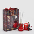 Set difuzor parfum camera 70 ml si lumanare, Pino Grape Cassis, rosu - SIMONA'S Christmas
