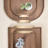 Tava dreptunghiulara decorativa, maro, 70 x 50 cm, Dama - RIVIERE