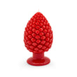 Lumanare decorativa rosie con de brad, 20 cm - SIMONA'S COLLECTION
