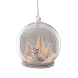 Glob cu led, bufnita/catel, transparent,11.4 cm, Valantin - Simona's Christmas