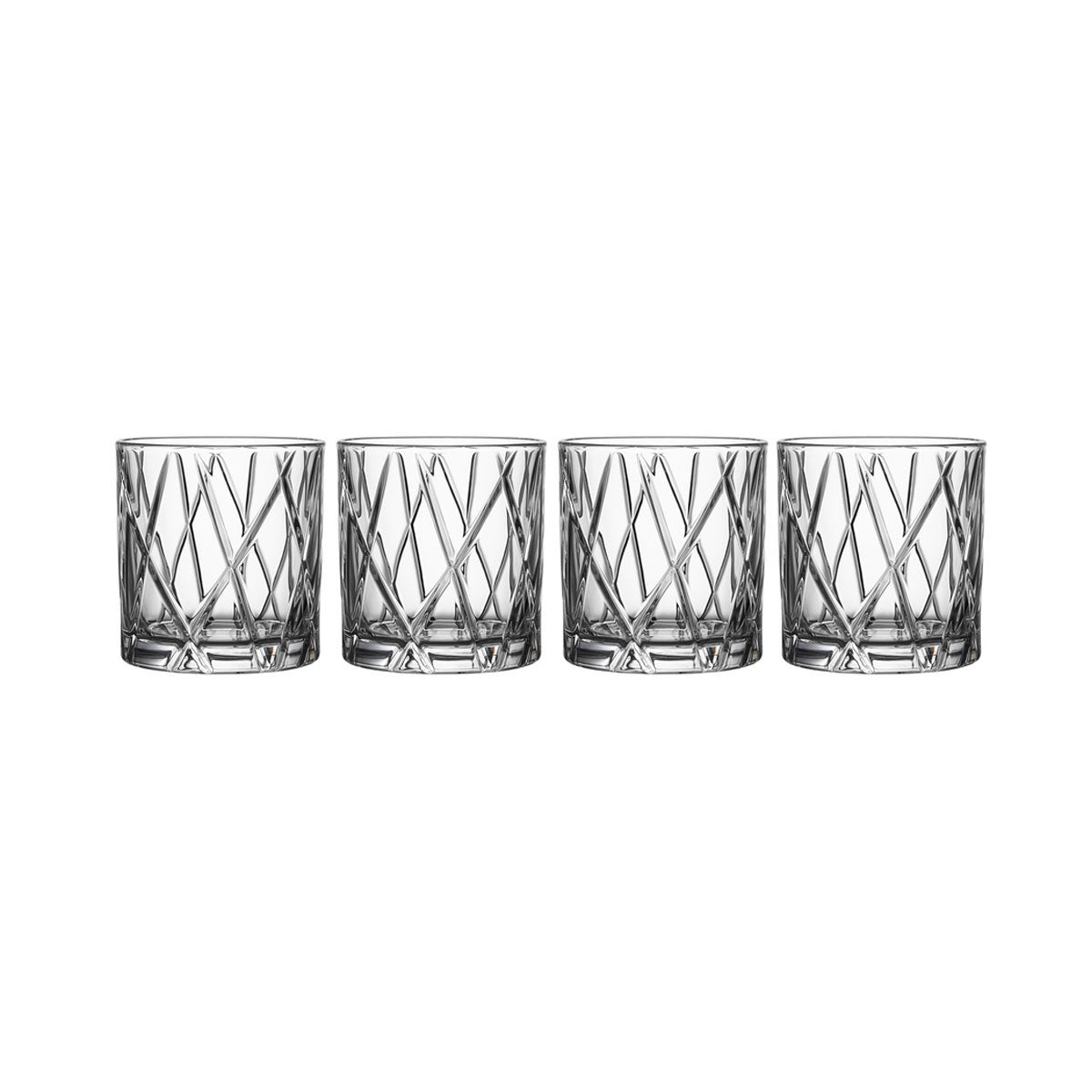 Set 4 pahare whisky, 340 ml, City DOF by Martti Rytkonen - ORREFORS