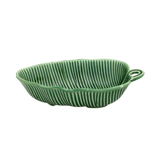 Bol ceramic frunza de banana, 21 cm, Folhas - BORDALLO PINHEIRO