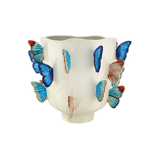 Vaza din ceramica, 40 cm, Cloudy Butterflies by Claudia Schiffer - BORDALLO PINHEIRO