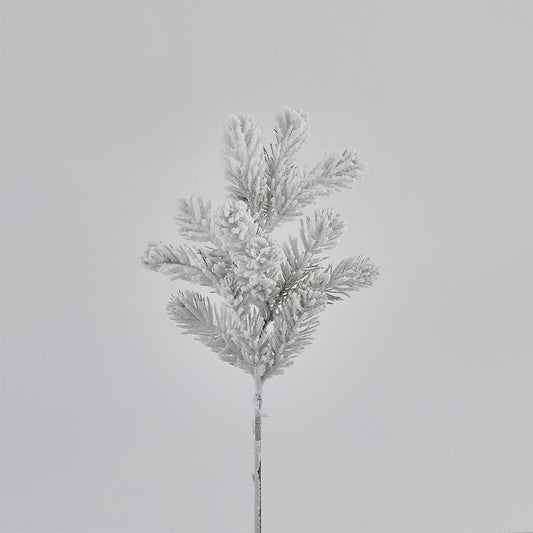 Ramura decorativa de pin Superneve, alb/verde, 48 cm - SIMONA'S Christmas