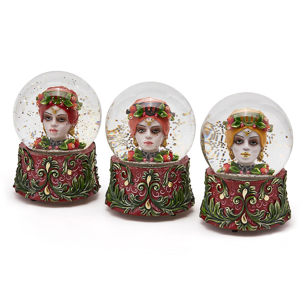 Decoratiune glob cu sclipici Sicily, 15 cm - SIMONA'S Christmas