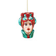 Glob din sticla Moor Sicily, turcoaz/rosu, 15 cm - SIMONA'S Christmas