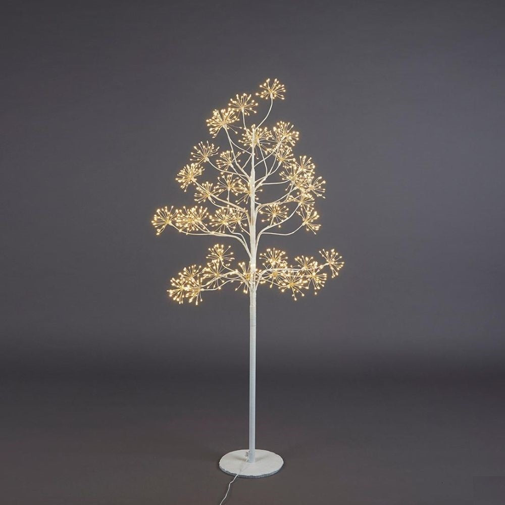 Copac decorativ floare cu leduri, alb, 150 cm - SIMONA'S Christmas