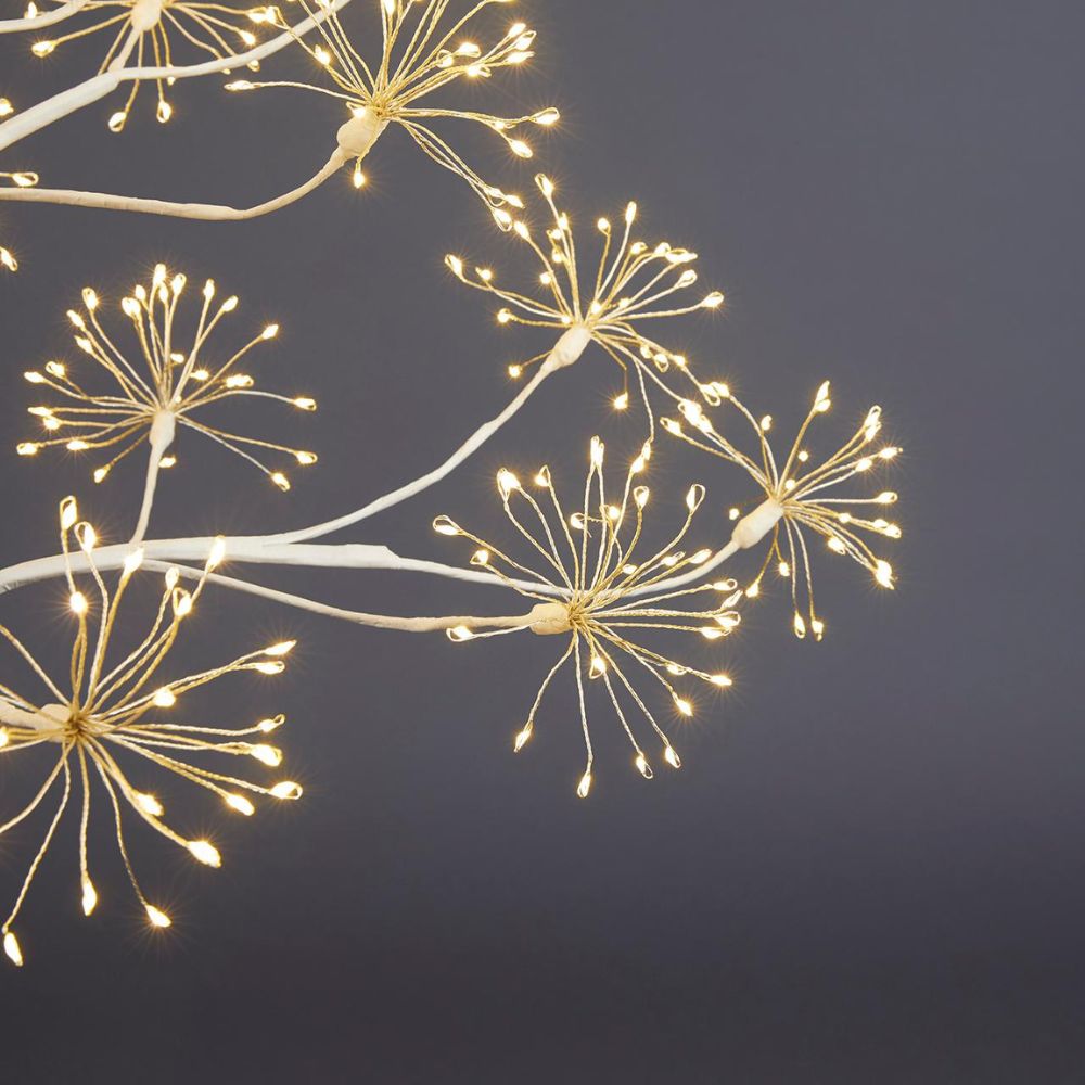 Copac decorativ floare cu leduri, alb, 150 cm - SIMONA'S Christmas