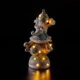 Decoratiune Mos Craciun cu leduri, roz-verde, 26 cm - SIMONA'S Christmas