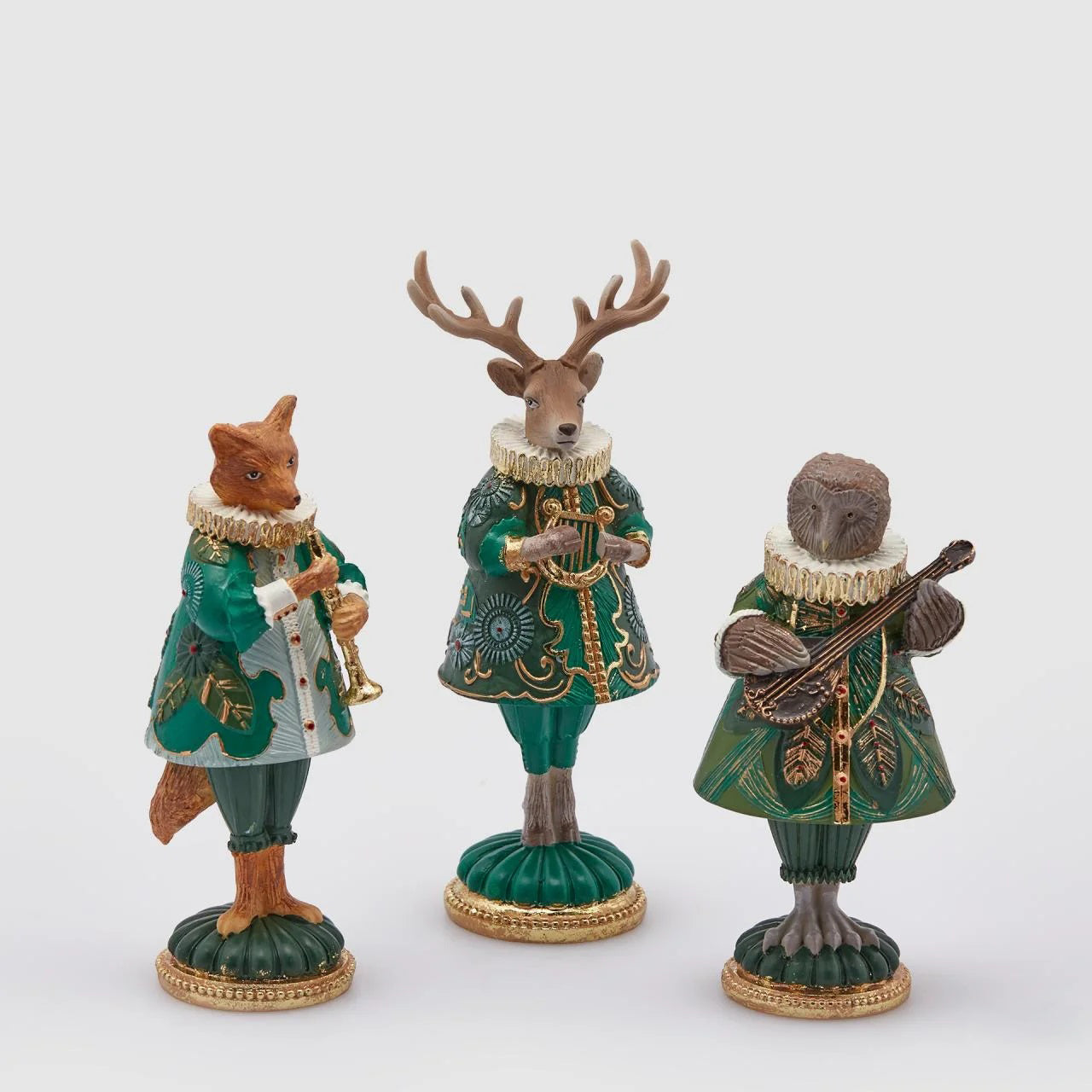 Decoratiune Animal Beauty, verde/auriu, 17/18/22 cm - SIMONA'S Christmas