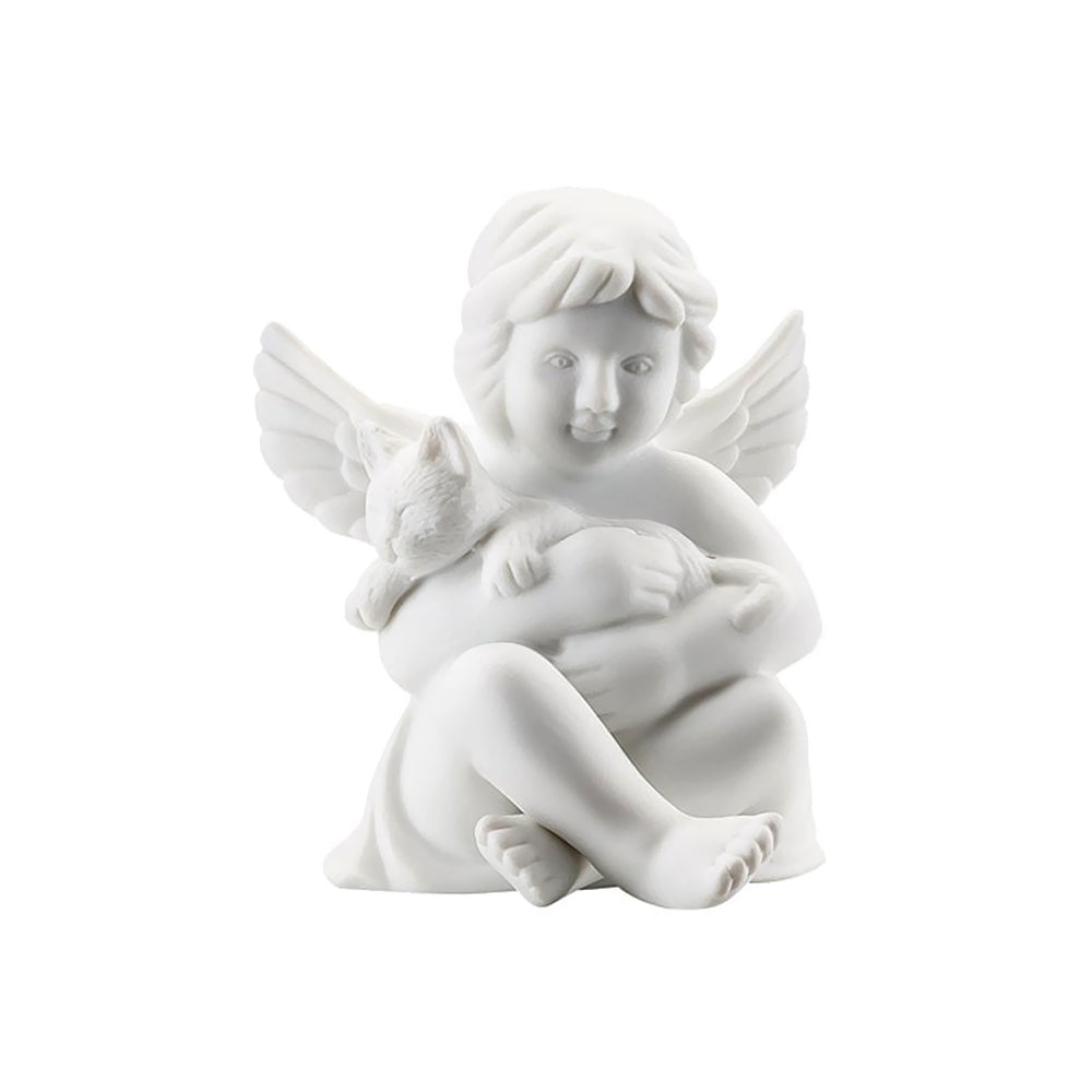 Figurina din portelan, inger cu pisica, 6,5 cm, Angels - ROSENTHAL