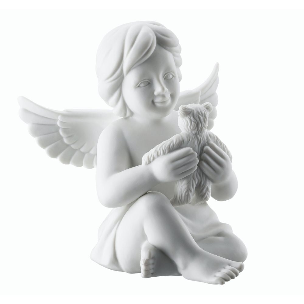 Figurina din portelan, inger cu ursulet, 13.5 cm, Angels - ROSENTHAL