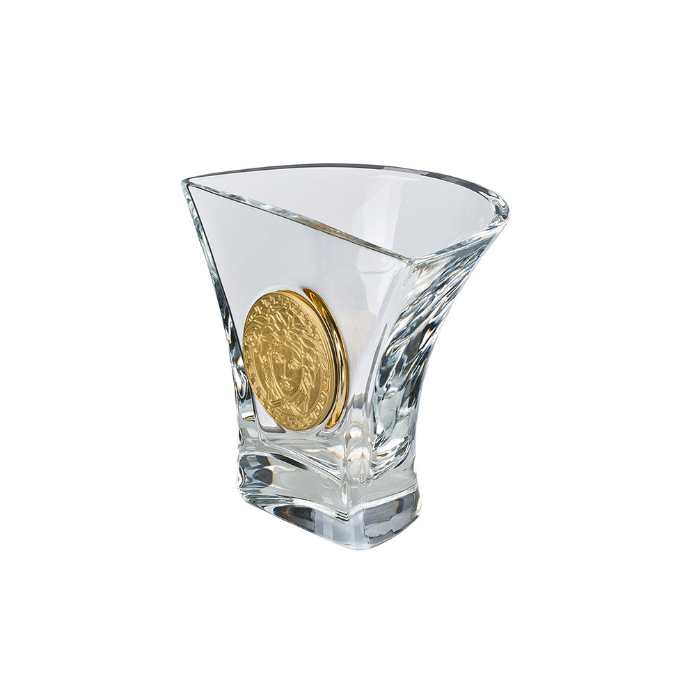 Vaza din sticla, 18 cm, Medusa Madness Clear - VERSACE