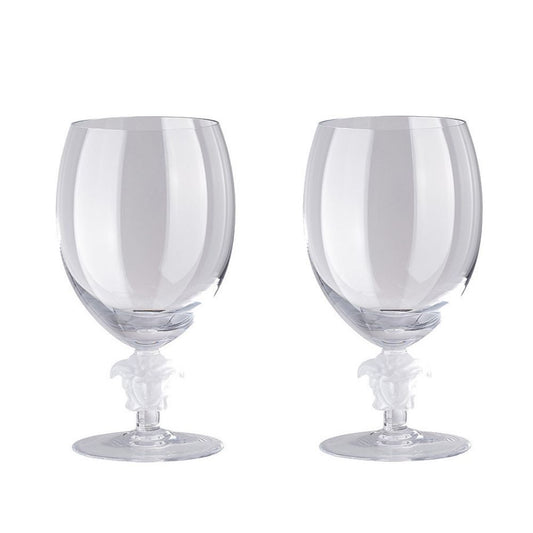 Set doua pahare pentru vin rosu, transparent, Medusa Lumiere - VERSACE