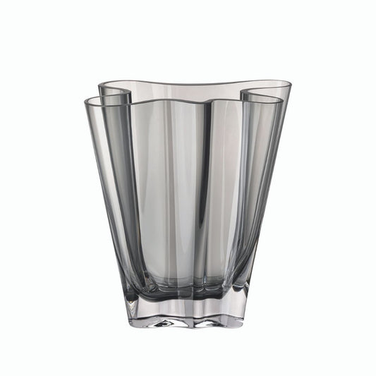 Vaza gri din sticla, 20 cm, Flux Grey by Harry Paul - ROSENTHAL